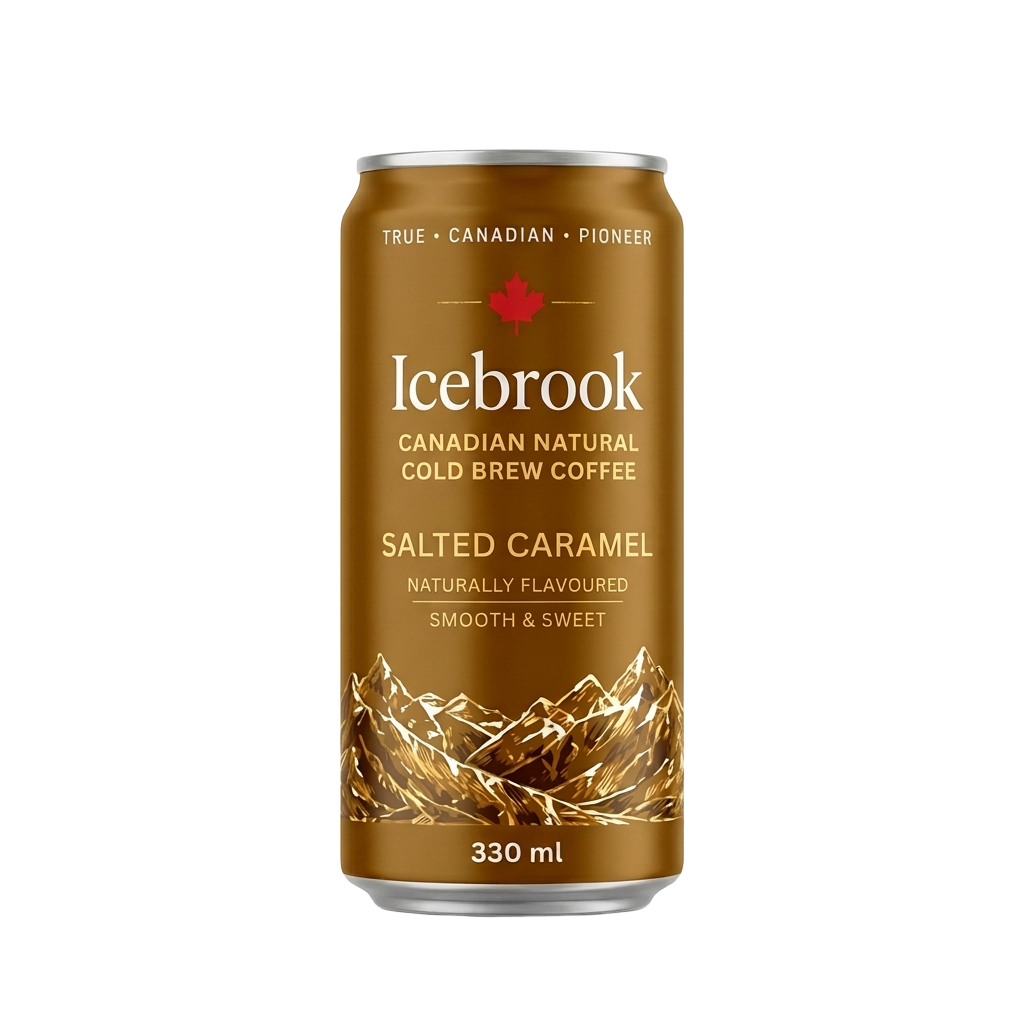 Salted Caramel Cold Brew Icebrook product packaging