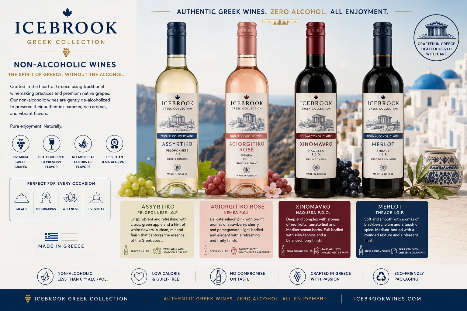 Icebrook Greek non-alcoholic collection