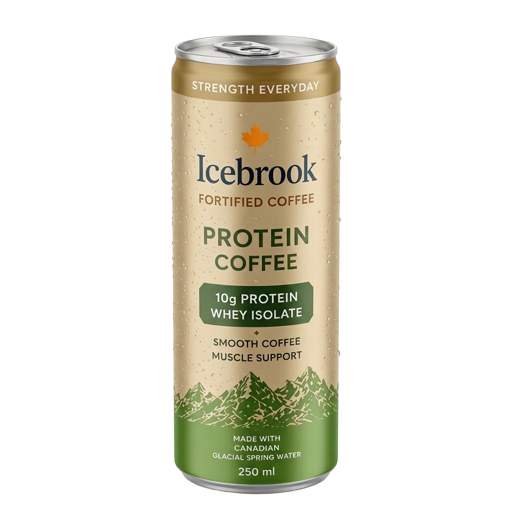 Protein Coffee Icebrook product packaging