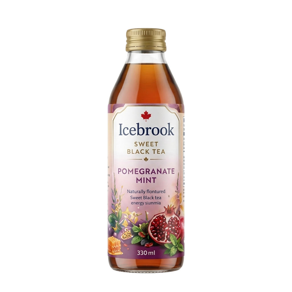 Pomegranate Mint Sweet Black Tea Icebrook product packaging